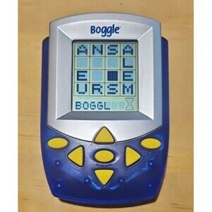 2002 Blue BOGGLE Handheld Electronic Game Hasbro Hand Held Tested & Works